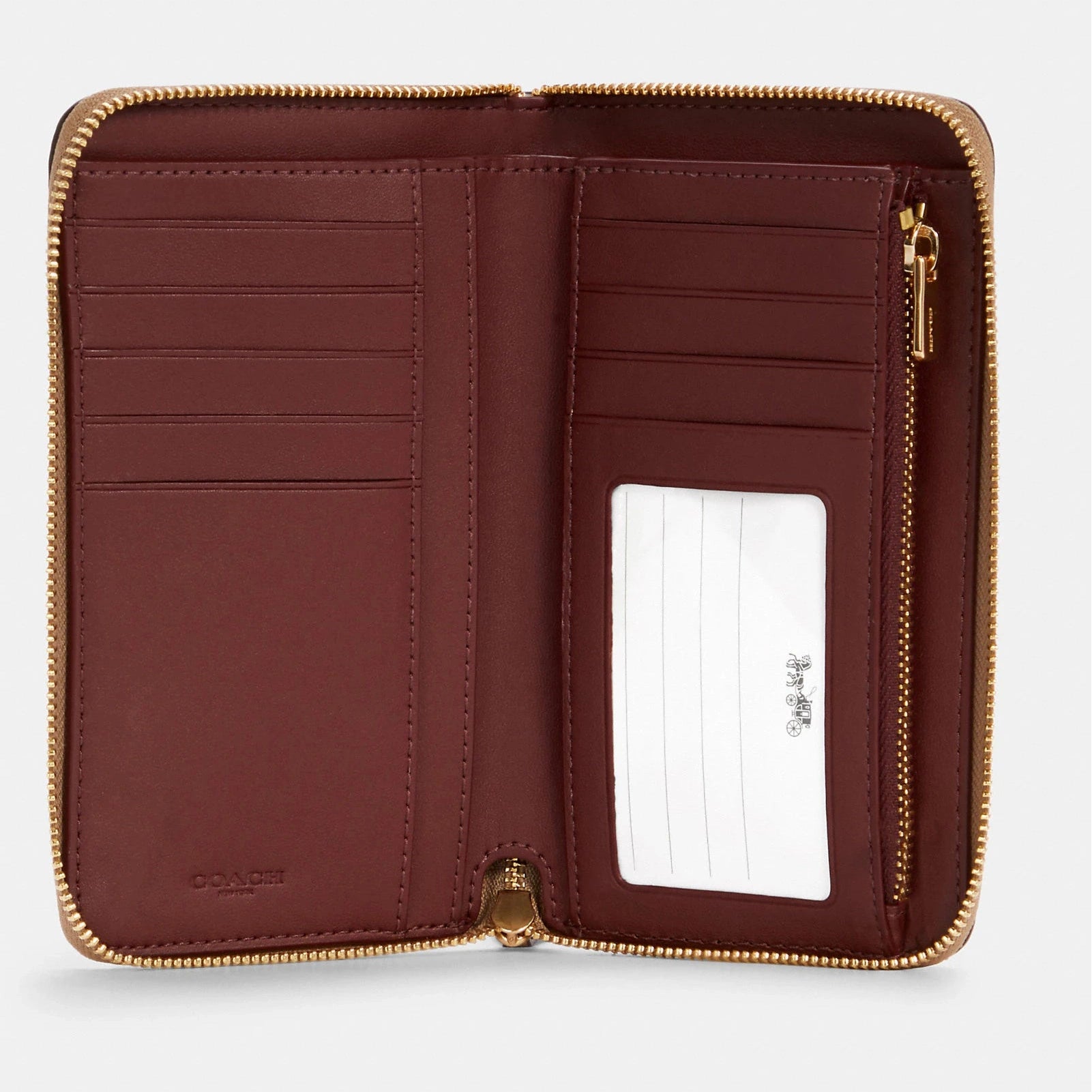 Cartera mediana con cremallera y portadocumentos Coach