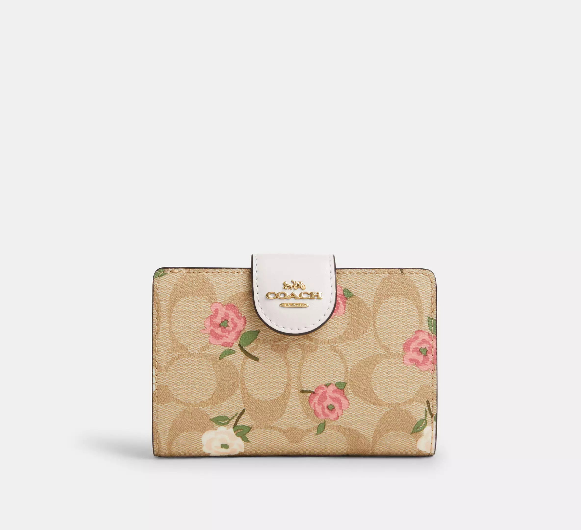 Cartera mediana con cremallera en las esquinas de Coach