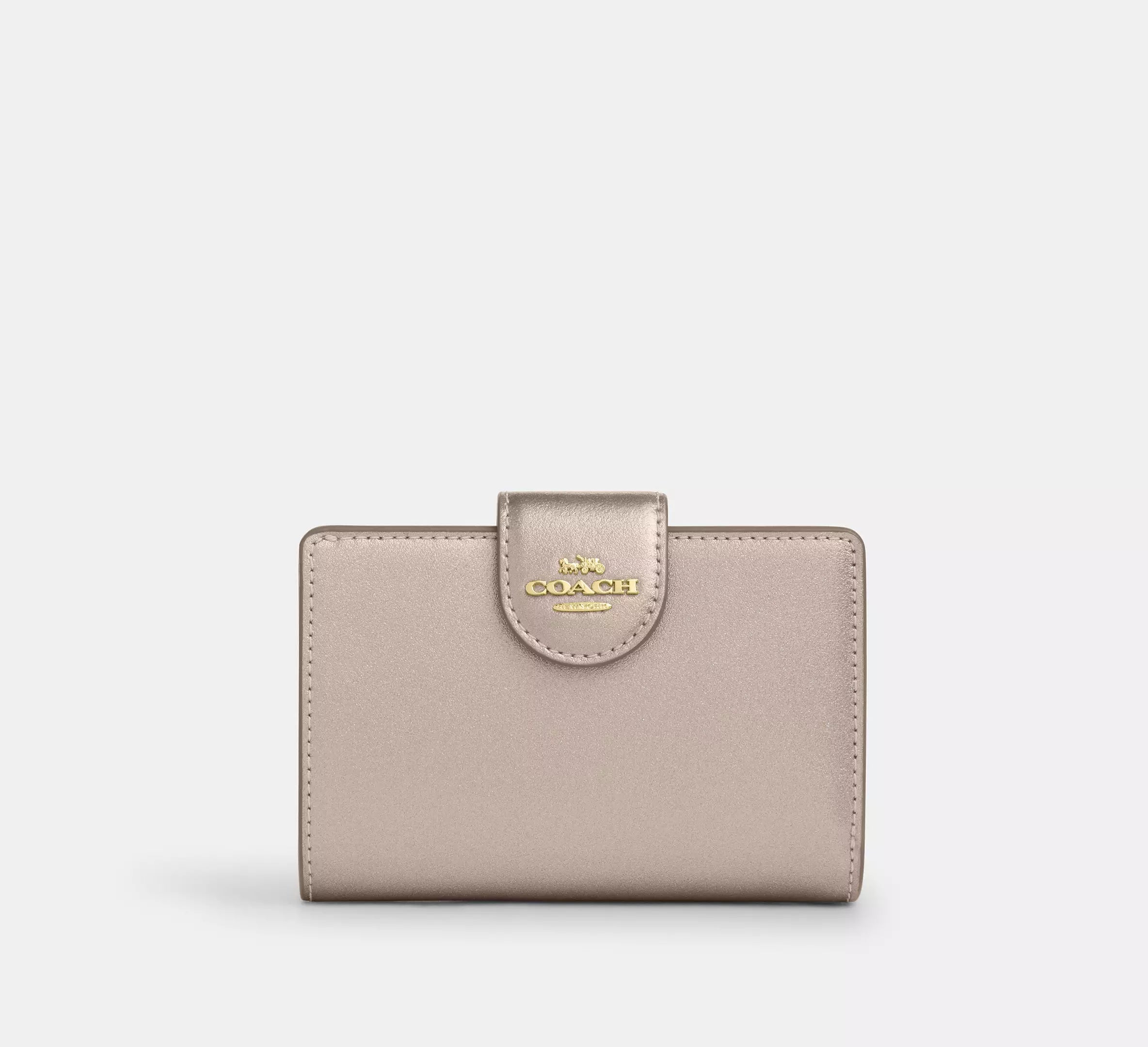 Cartera mediana con cremallera en las esquinas de Coach