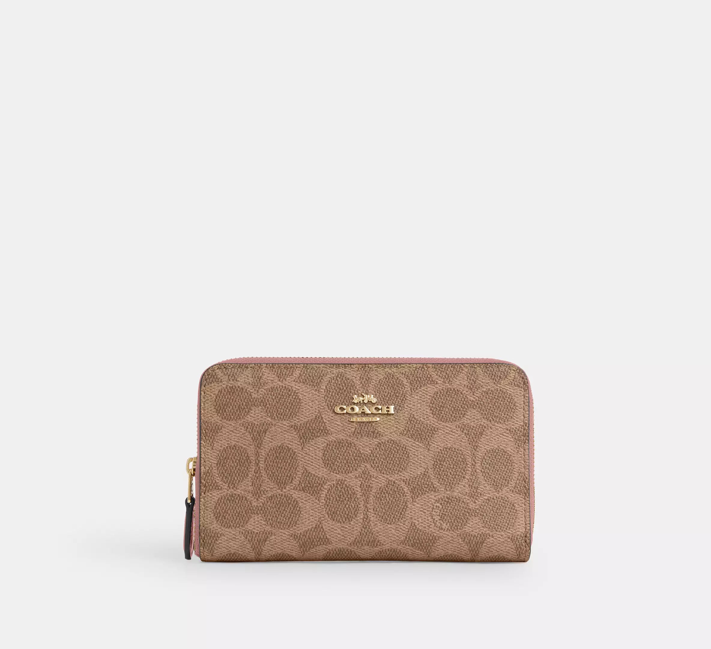 Cartera mediana con cremallera y portadocumentos Coach