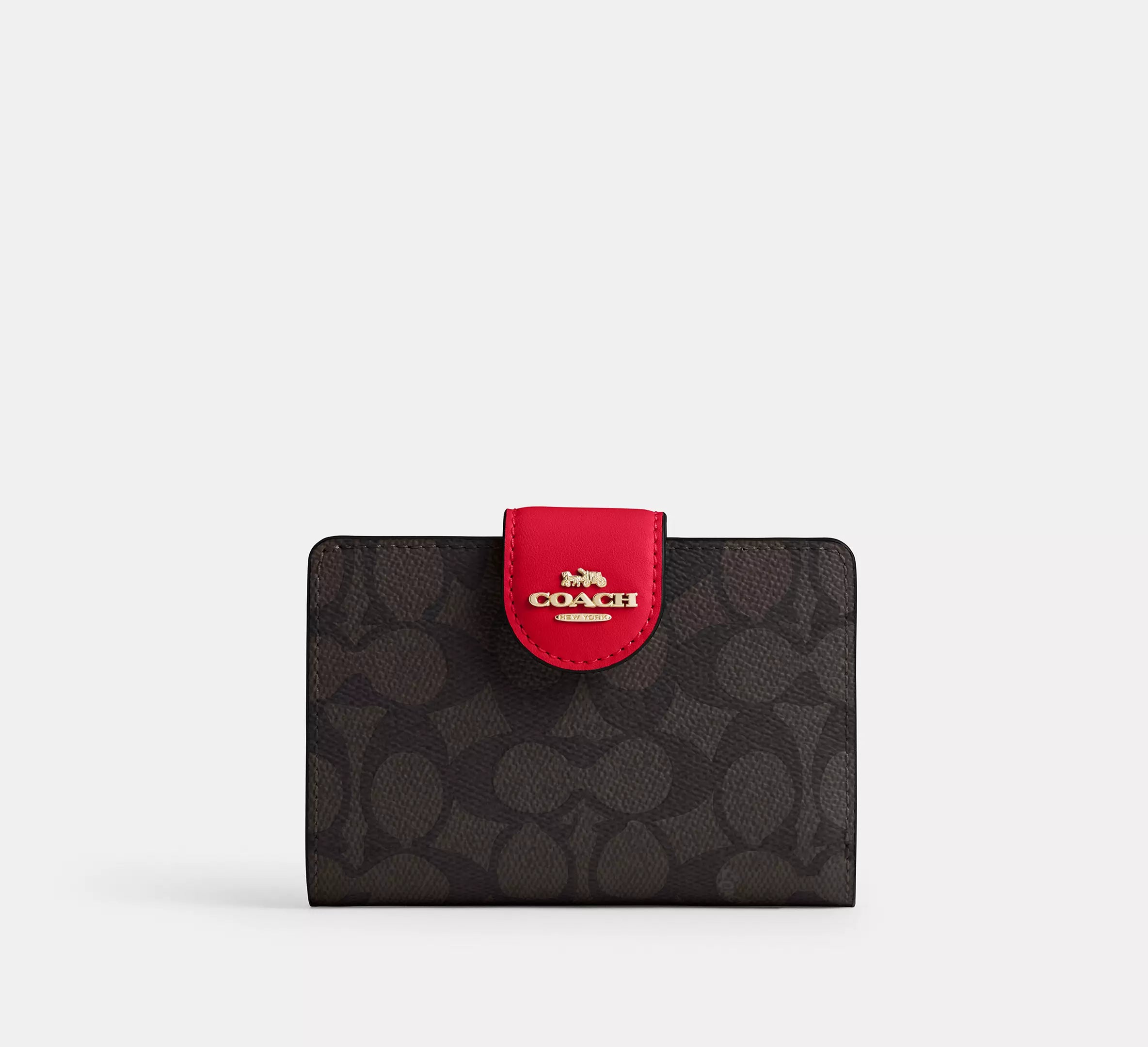 Cartera mediana con cremallera en las esquinas de Coach