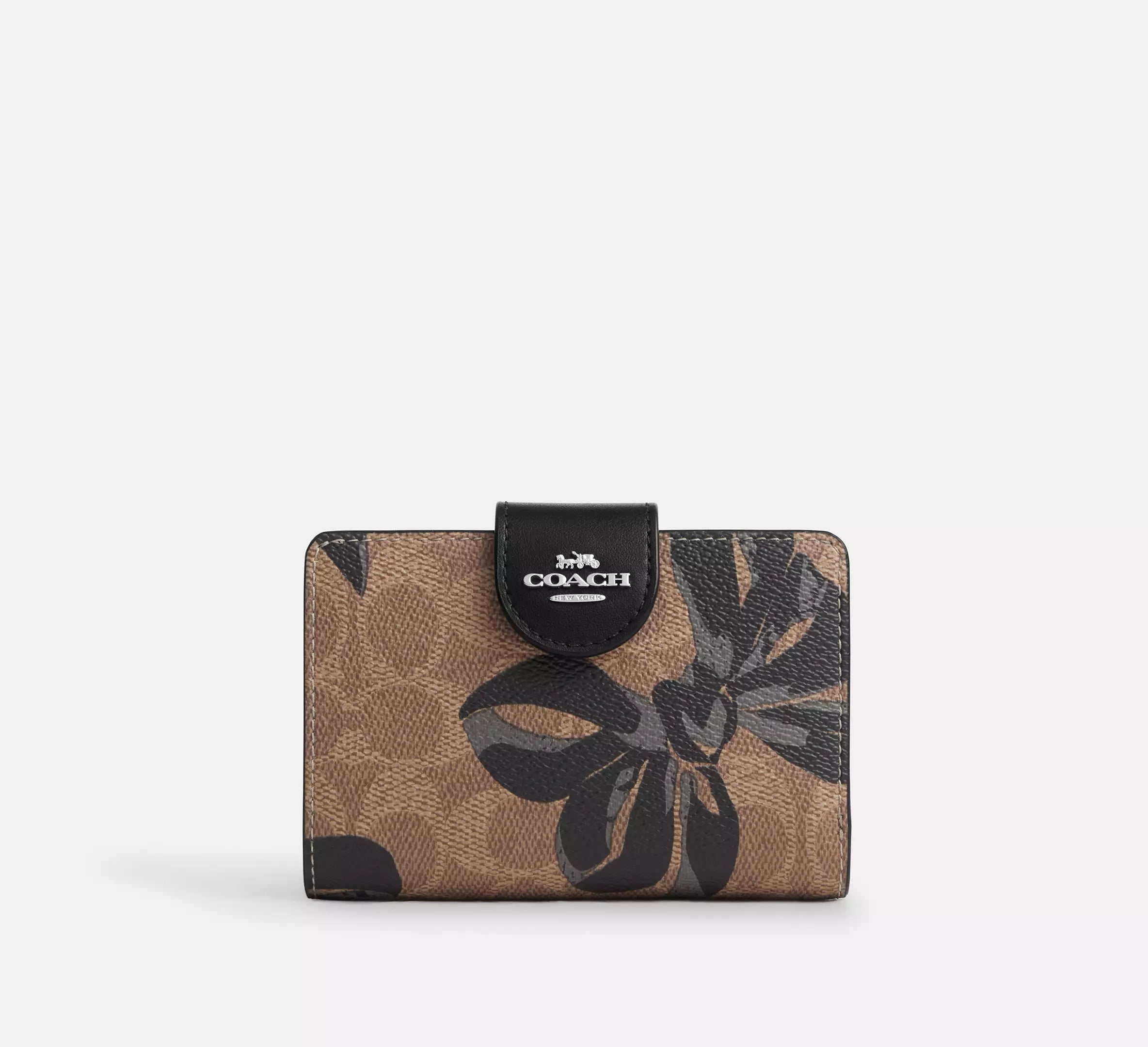 Cartera mediana con cremallera en las esquinas de Coach