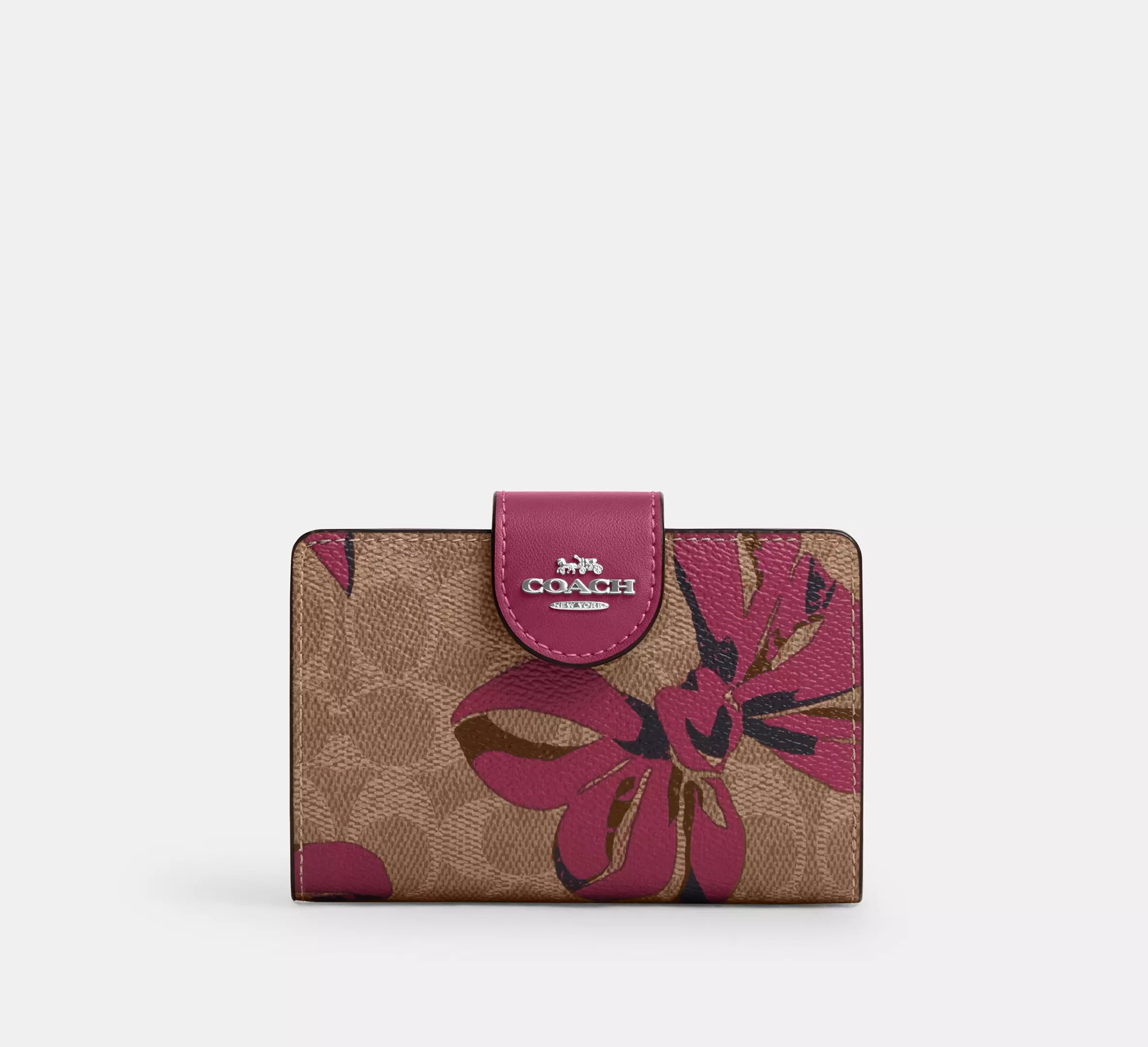 Cartera mediana con cremallera en las esquinas de Coach