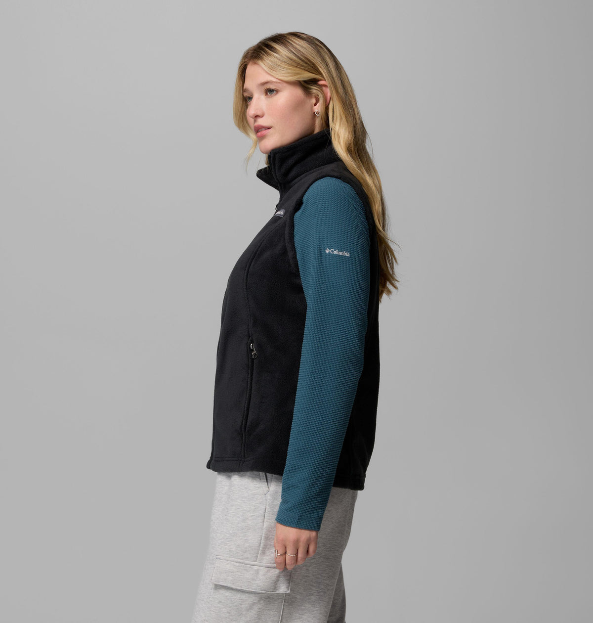 Columbia Women's Benton Springs Fleece Vest Black detail