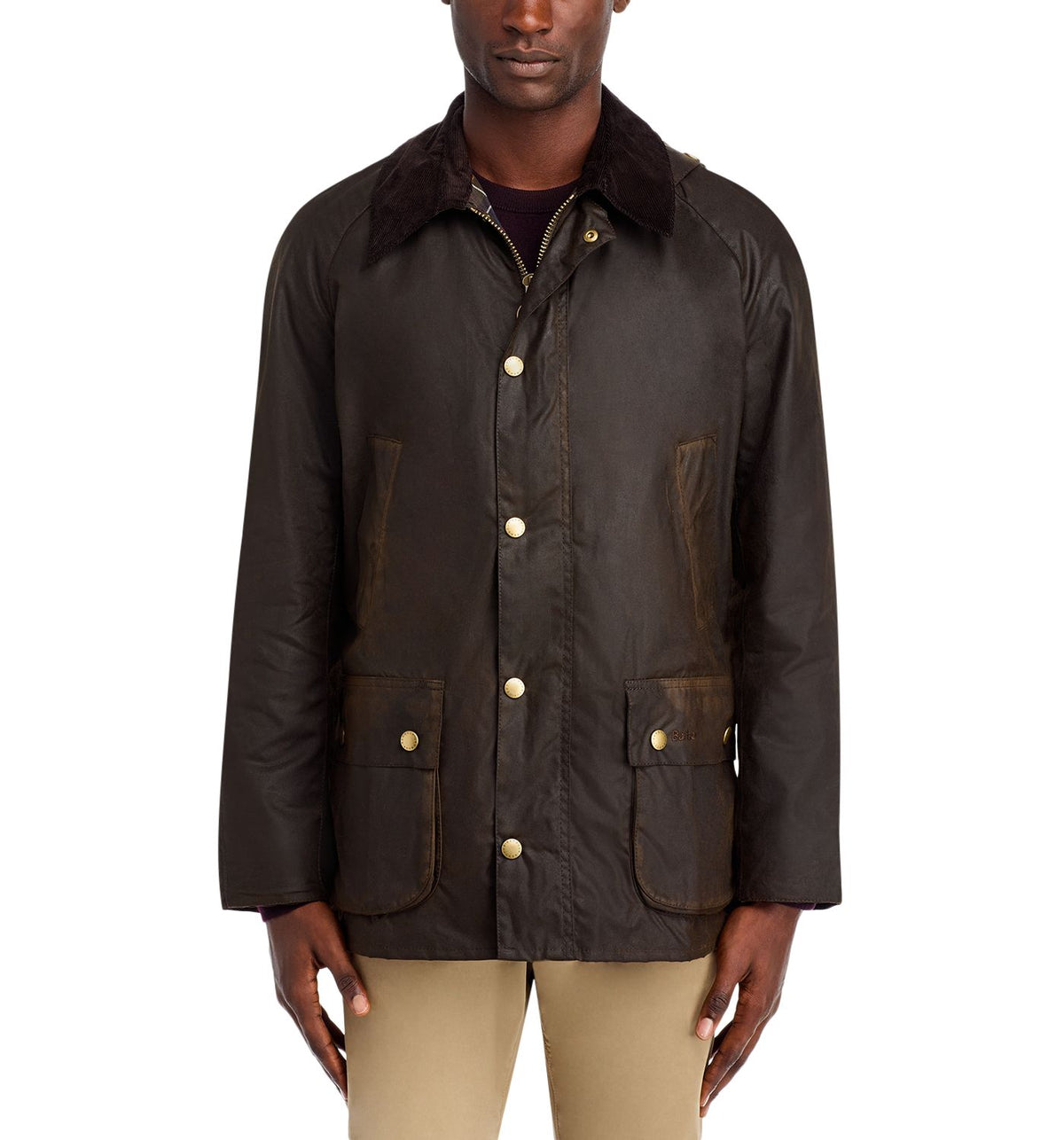 Barbour Men's Ashby Tailored Waxed Cotton Jacket Olive
