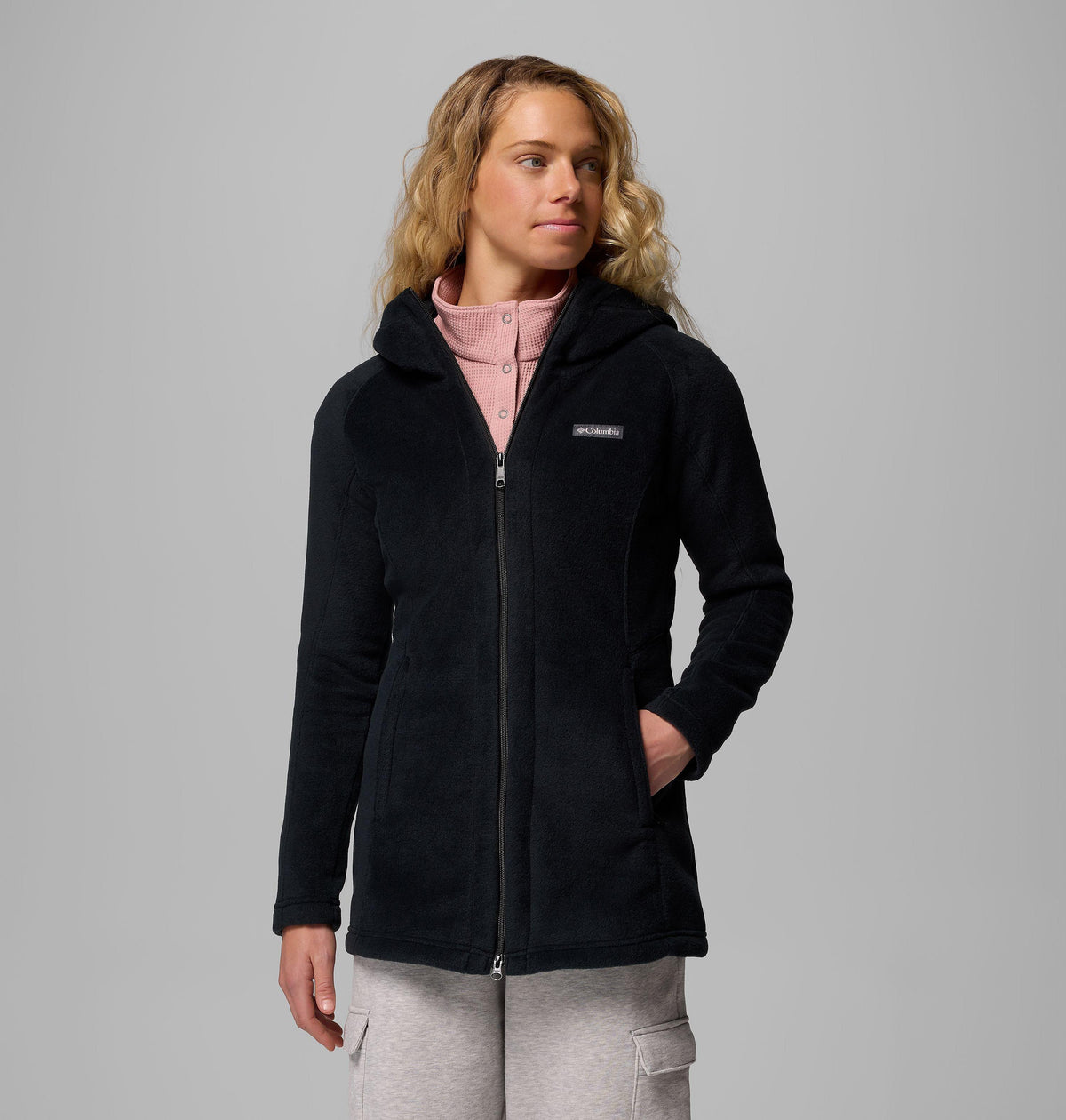 Columbia Women's Benton Springs II Long Fleece Hoodie Black front
