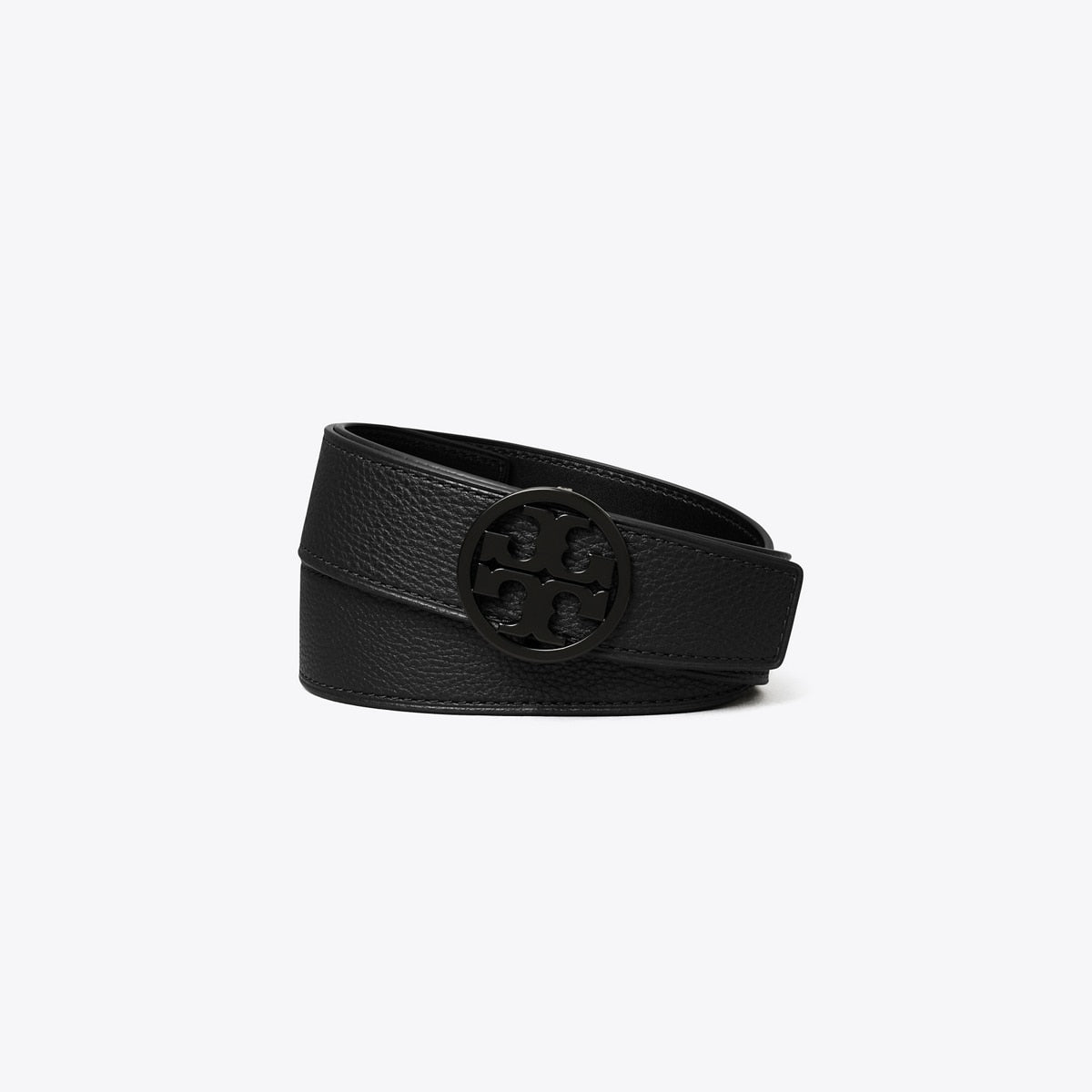 Tory Burch 1.5" Miller Pebbled Powder-Coated Belt