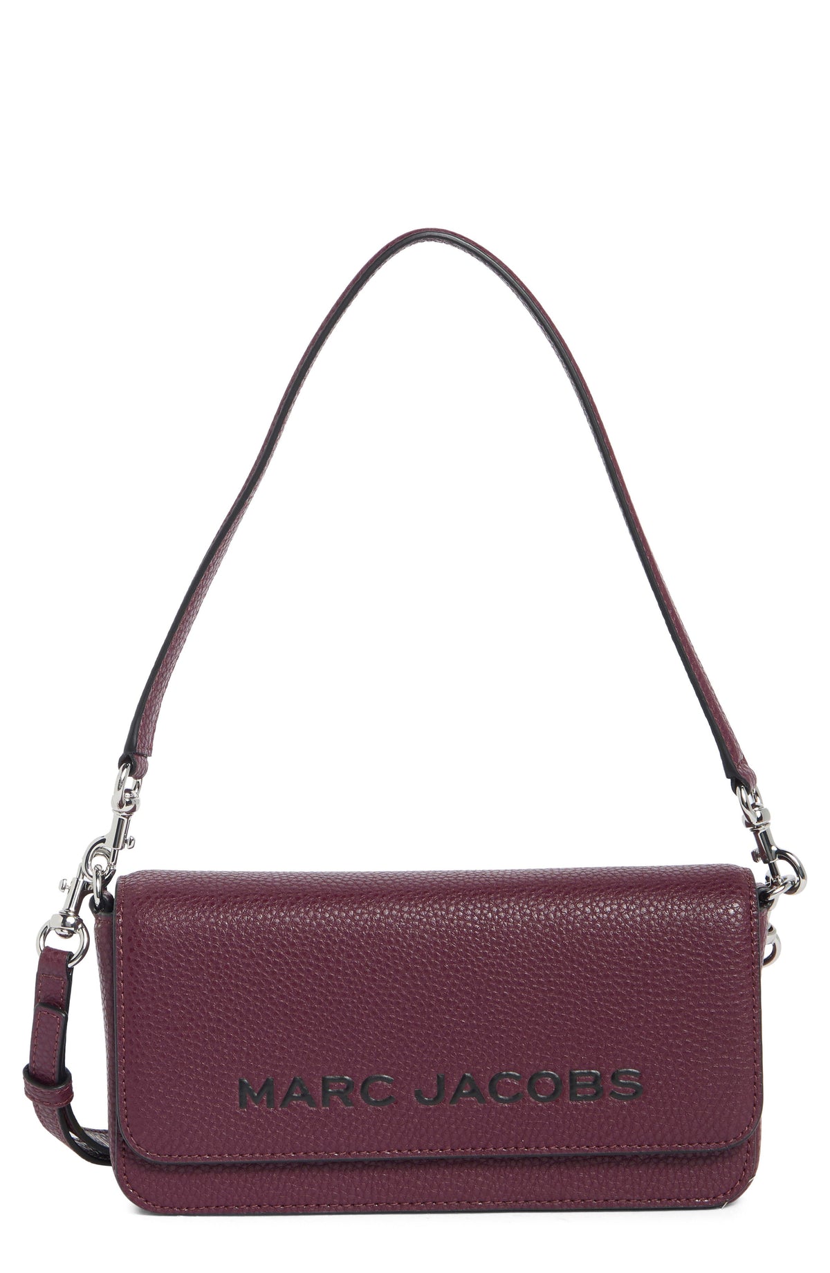 Marc Jacobs Mini Leather Crossbody Dark Plum