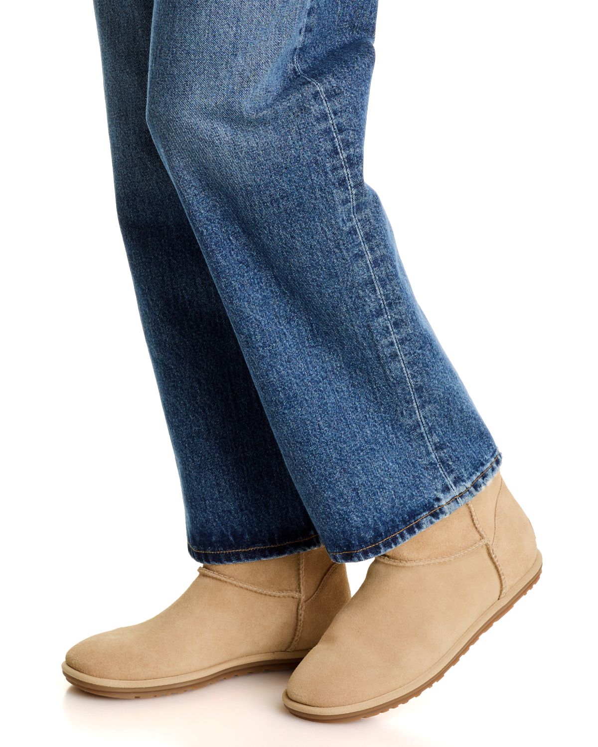 UGG Classic Mini Leather Deconstructed Bootie Sand