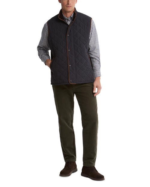Barbour Men's Rosley Polar Quilt Button Gilet Dark Navy