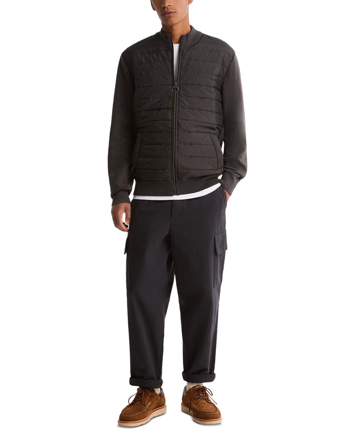 Barbour Men's Mixed Media Jacket Charcoal