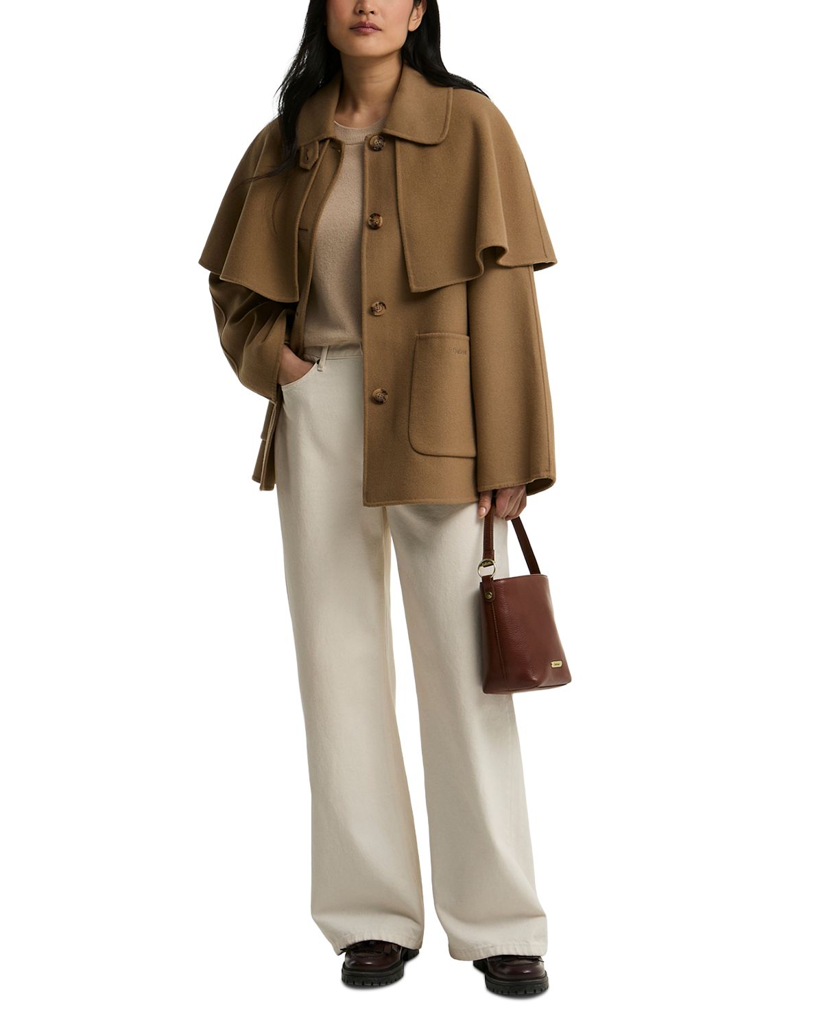 Barbour Women's Aggy Wool Blend Cape Coat