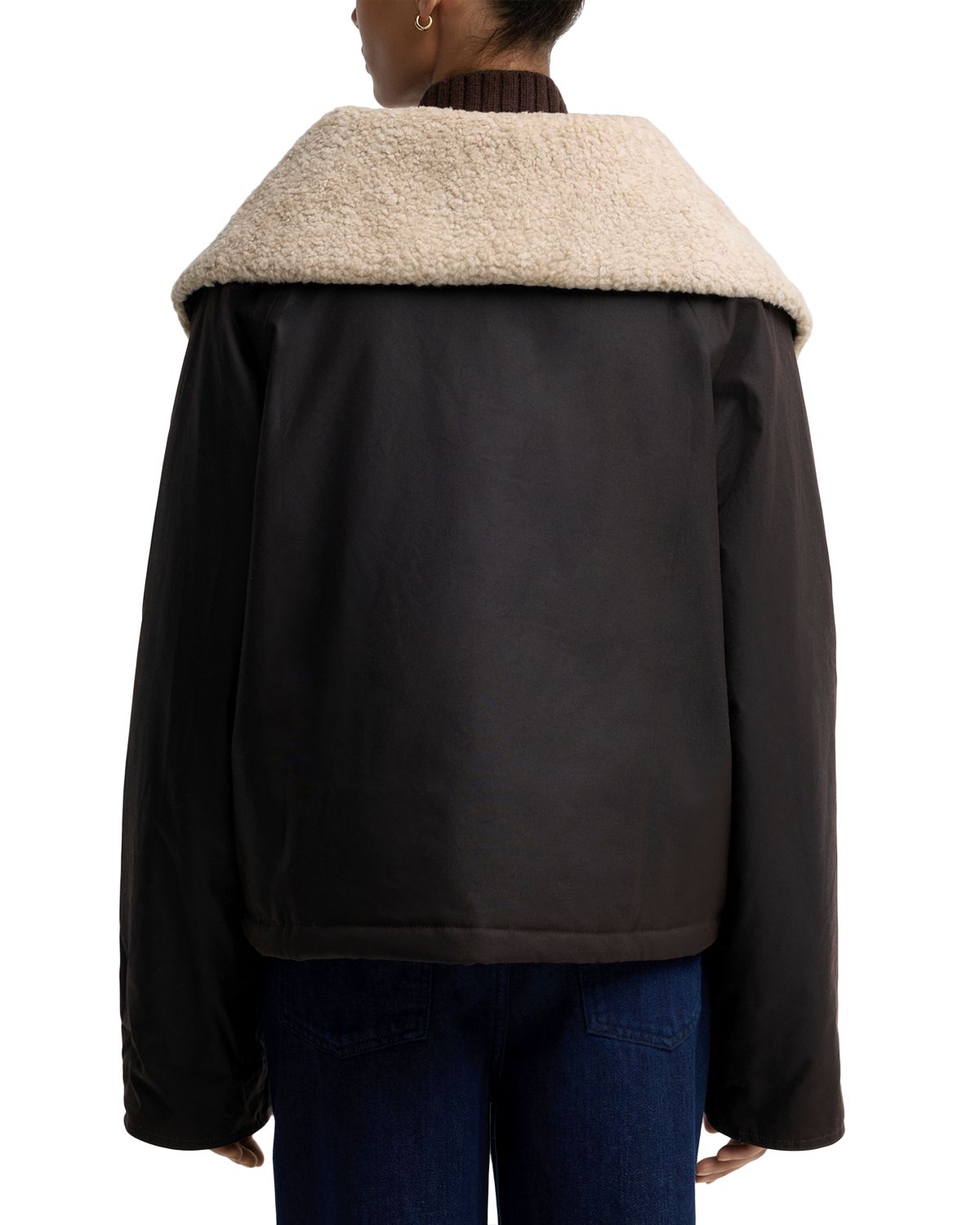 Barbour Mary Faux Fur Collar Waxed Cotton Jacket