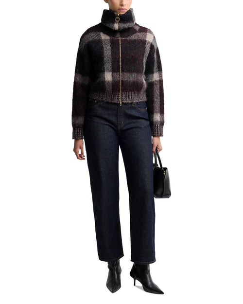 Barbour Women's Carville Tartan Jacquard Bomber Jacket