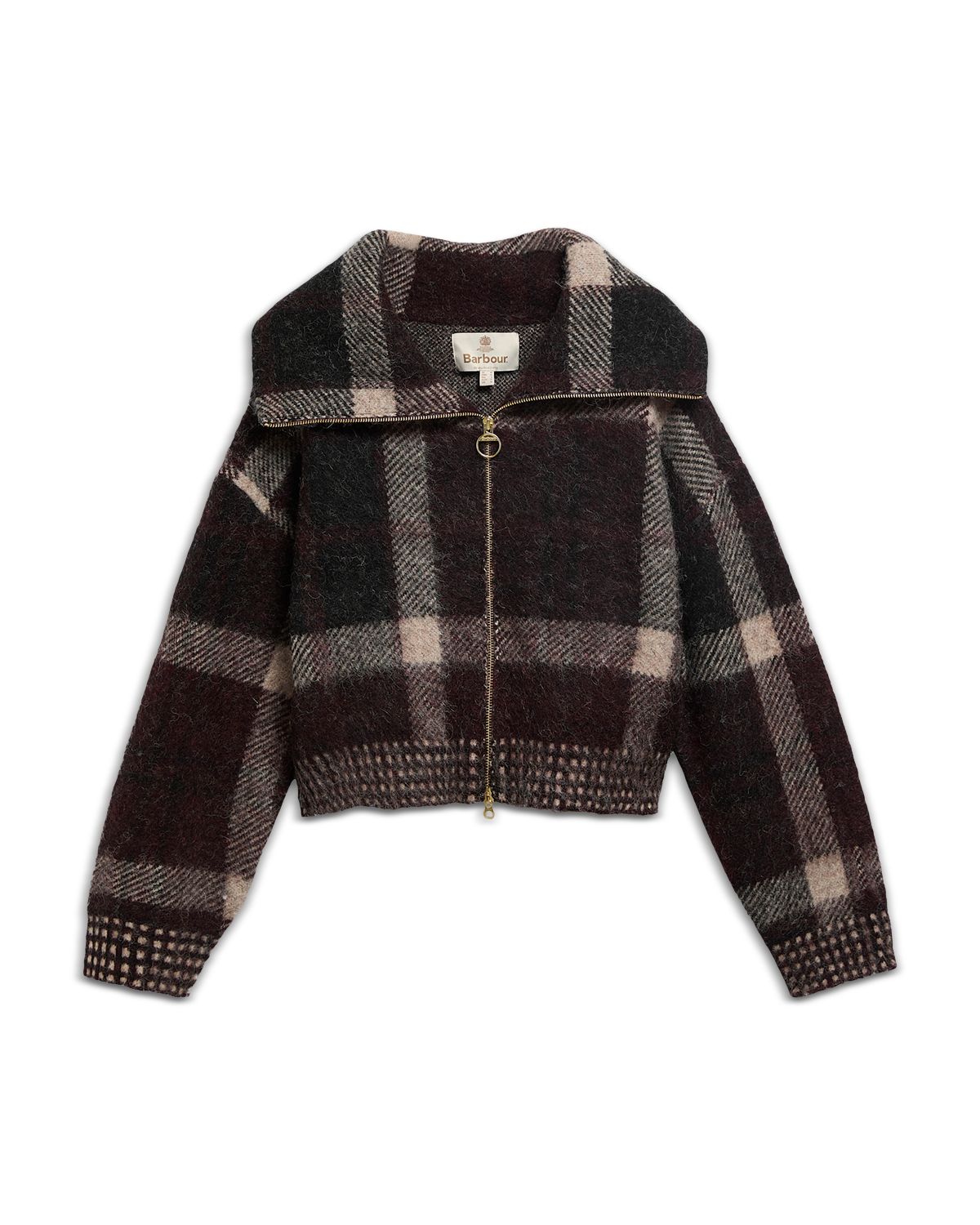 Barbour Women's Carville Tartan Jacquard Bomber Jacket