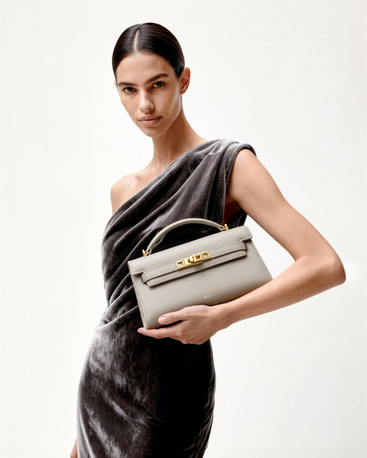 JW PEI Noor Top Handle Bag - Elephant Gray side