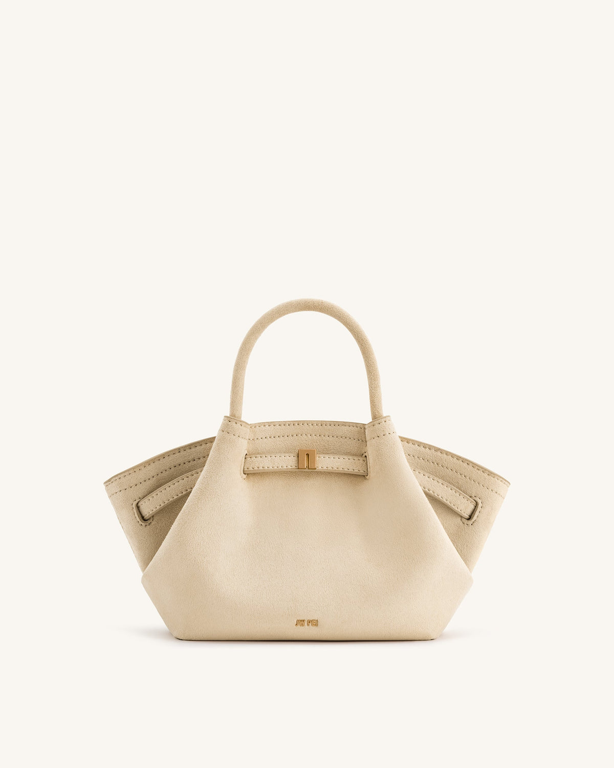 JW PEI Hana Mini Tote Bag - Faux Suede - Off White