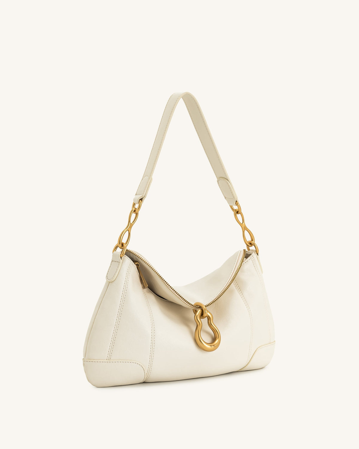 JW PEI Jayla Metal Pendant Shoulder Bag - White side
