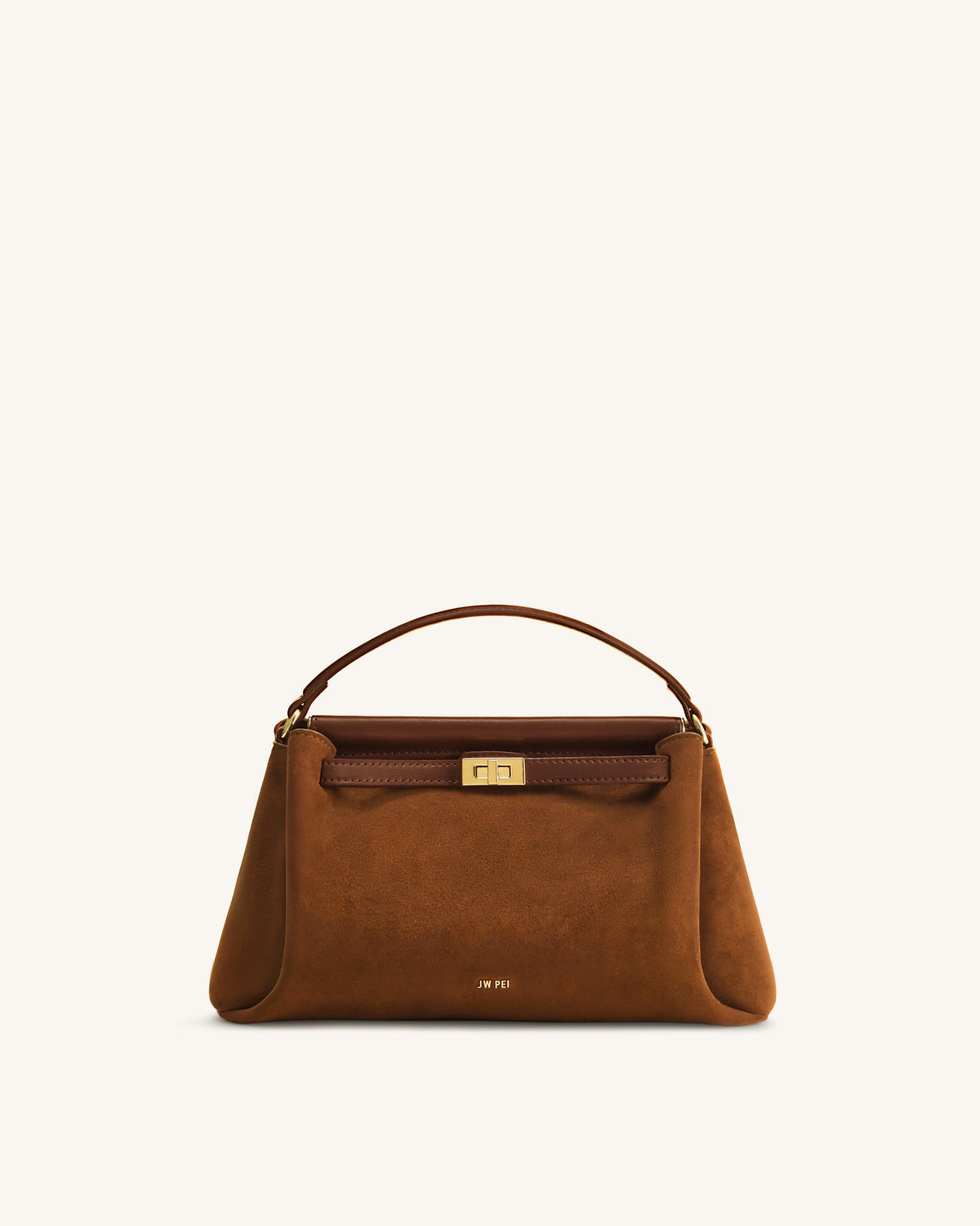 JW PEI Carmen Top Handle Bag - Faux Suede - Brown