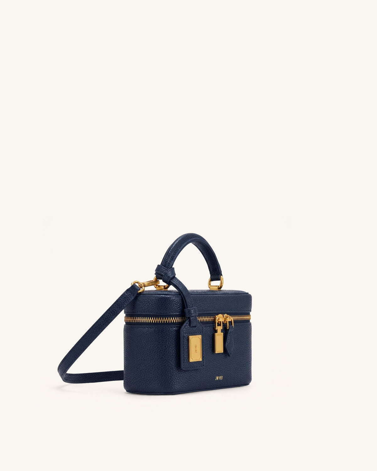 JW PEI Cleo Box Shape Top Handle Bag - Navy Blue side