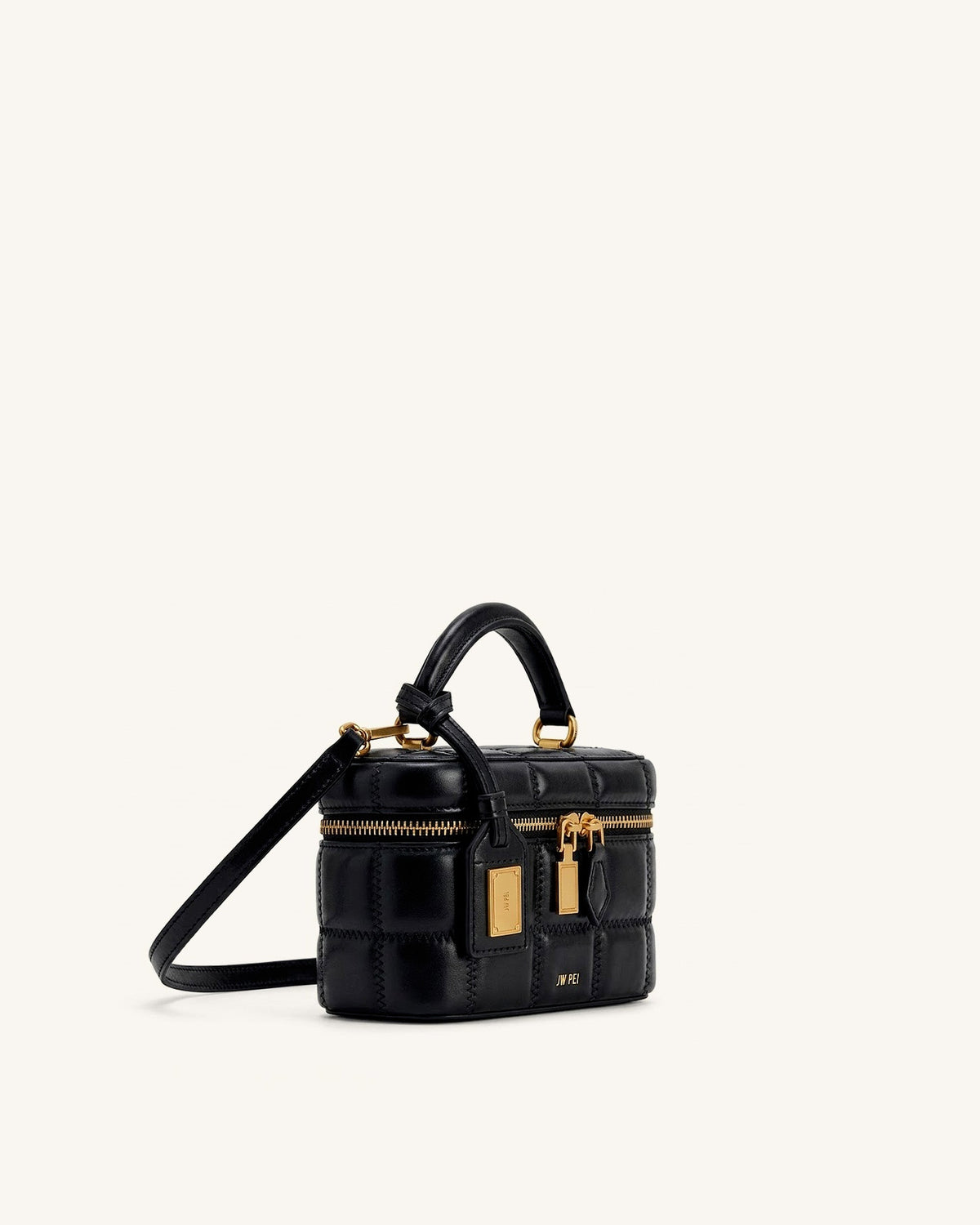 JW PEI Cleo Box Shape Top Handle Bag - Black side