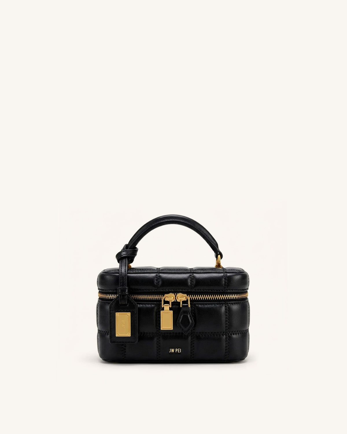 JW PEI Cleo Box Shape Top Handle Bag - Black
