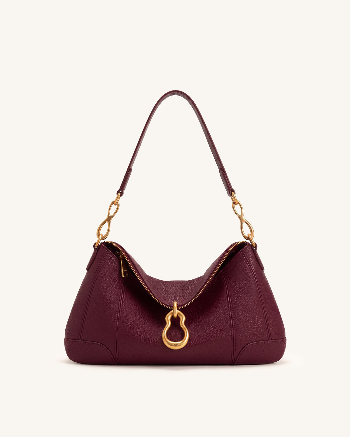 JW PEI Jayla Metal Pendant Shoulder Bag - Burgundy