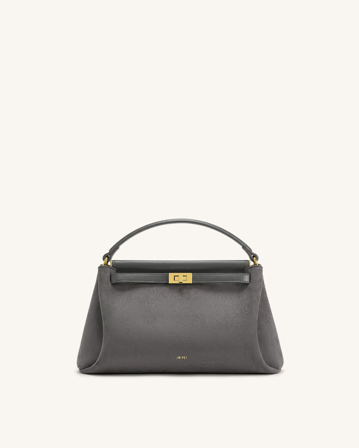 JW PEI Carmen Top Handle Bag - Faux Suede - Dark Gray