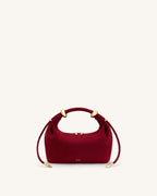 JW PEI Ellie Top Handle Bag - Faux Suede Burgundy