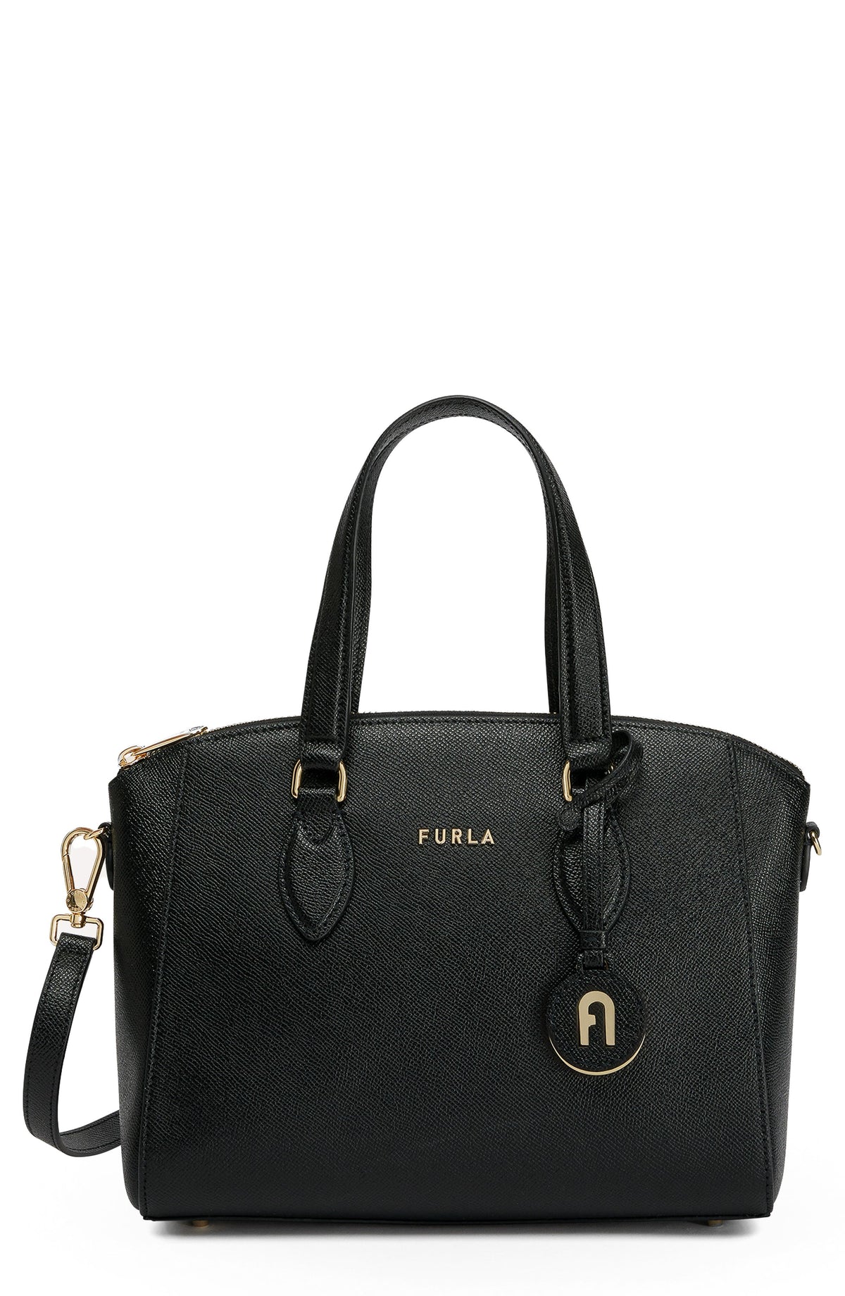Furla Minerva Satchel Bag S - Black