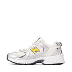 New Balance 530 - Gray with off white and yellow 2