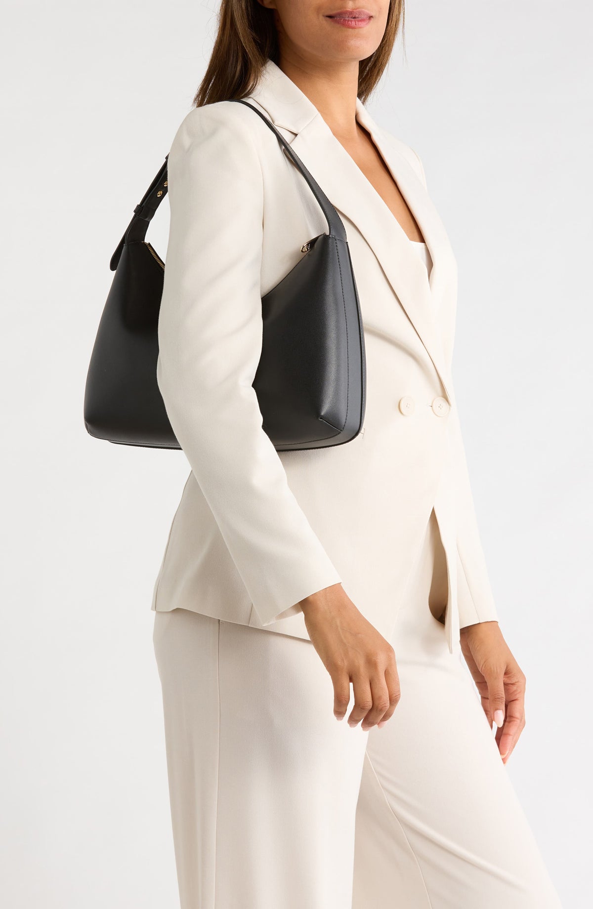 Furla Febe Leather Hobo Bag - Black