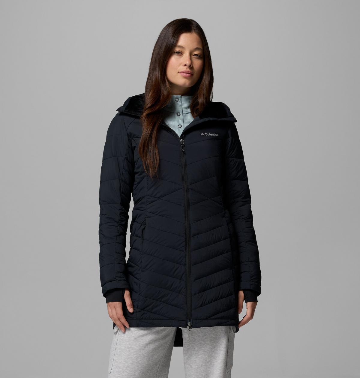 Columbia Women's Joy Peak II Mid Hooded Jacket - Black