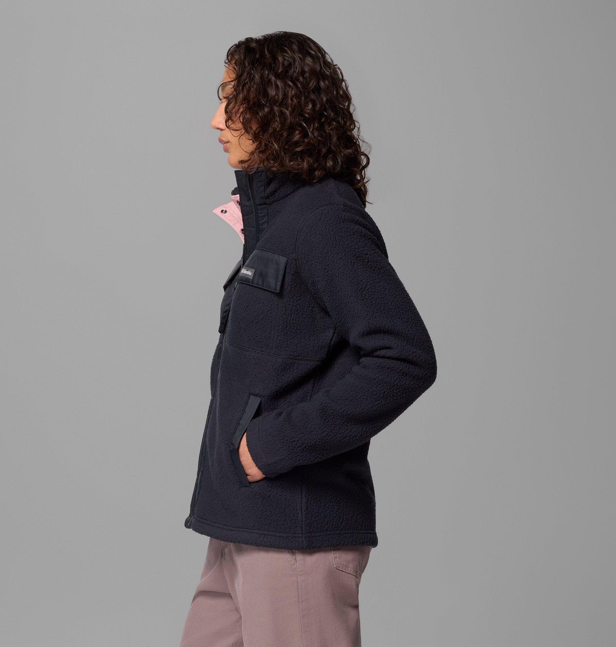 Columbia Women's Juniper Peak Full Zip Fleece Black detail