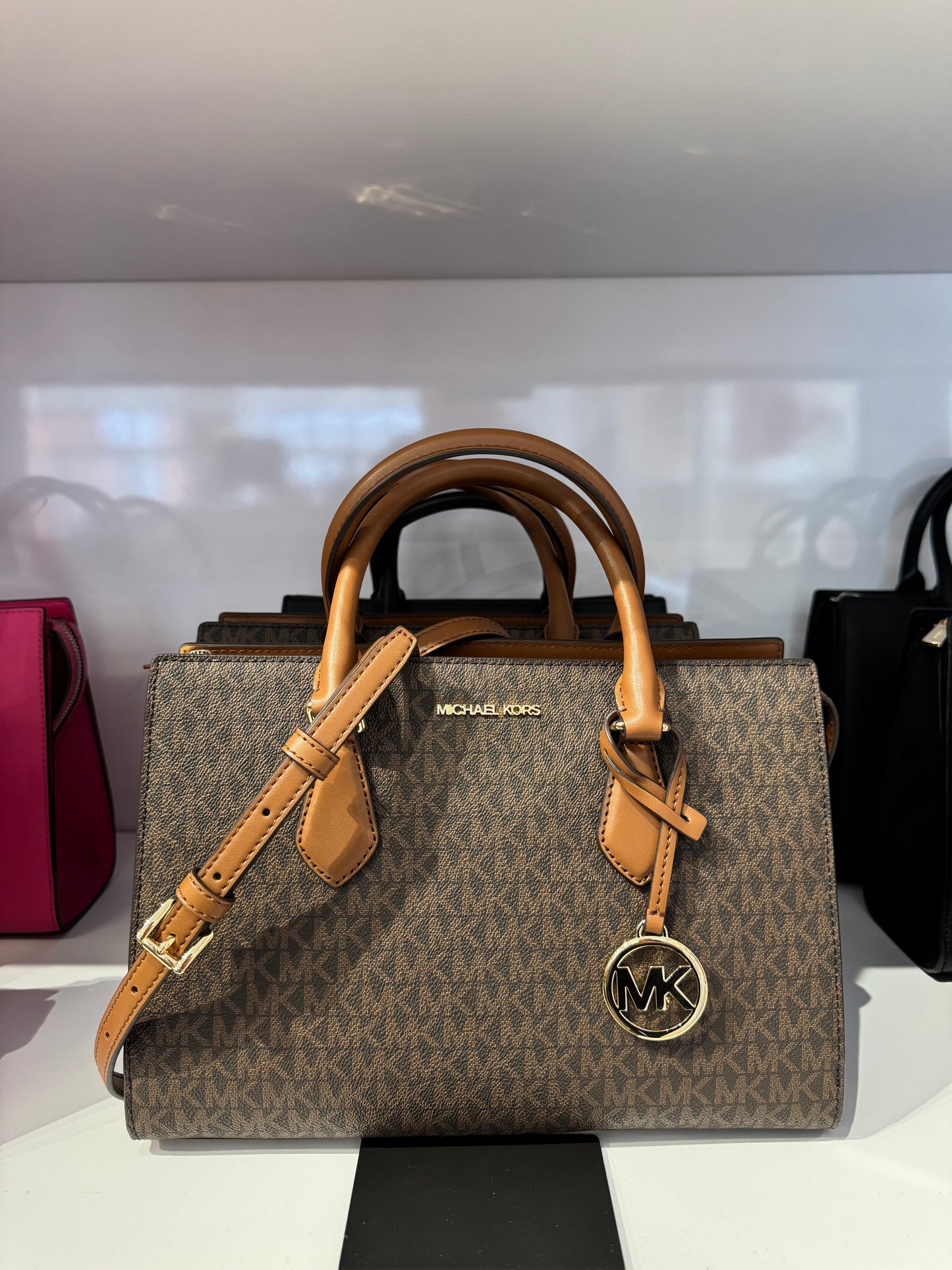 Michael Kors Sheila Medium Faux Leather Satchel