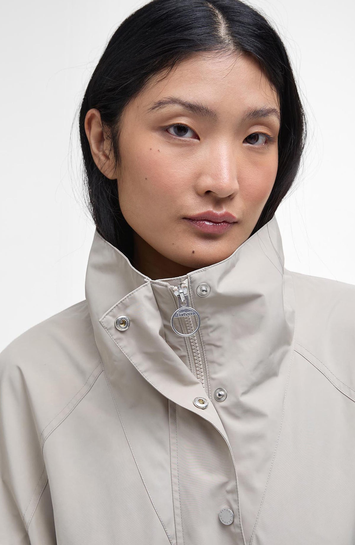 Barbour Suri Showerproof Jacket Light Sand detail