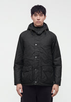 Barbour Men's Modern Beaufort Hooded Waxed Cotton Jacket – Navy