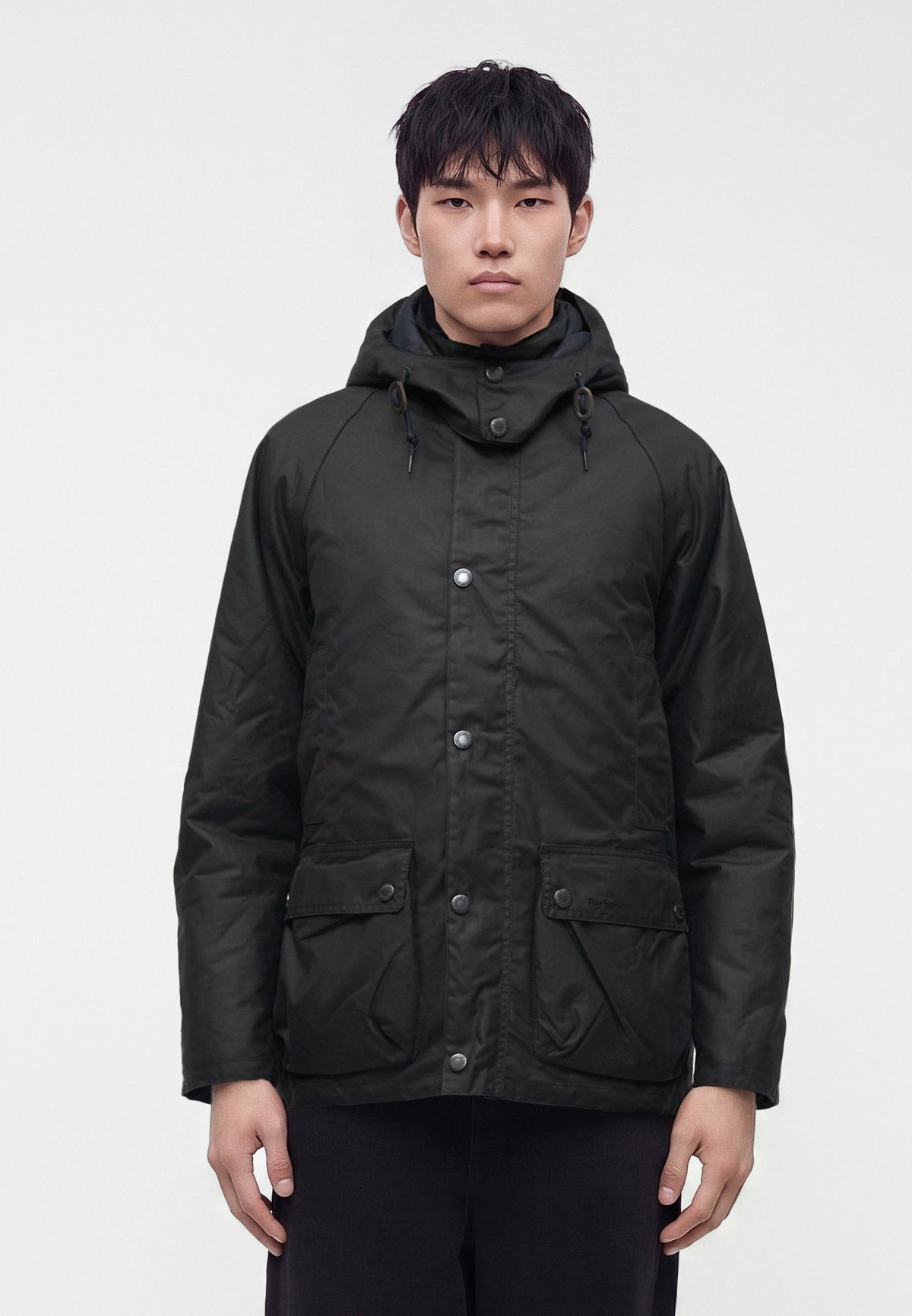 Barbour Men's Modern Beaufort Hooded Waxed Cotton Jacket – Navy