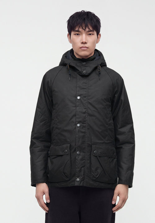 Barbour Men's Modern Beaufort Hooded Waxed Cotton Jacket – Navy