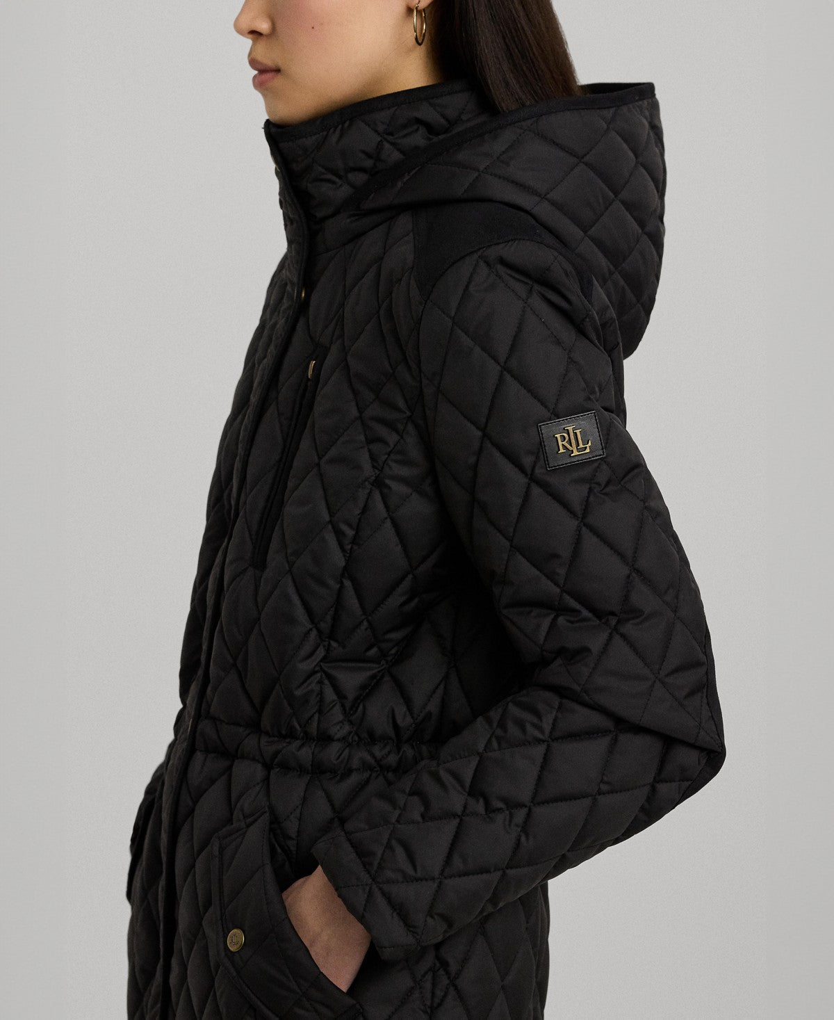 Ralph Lauren Women's Hooded Anorak Quilted Coat - Black