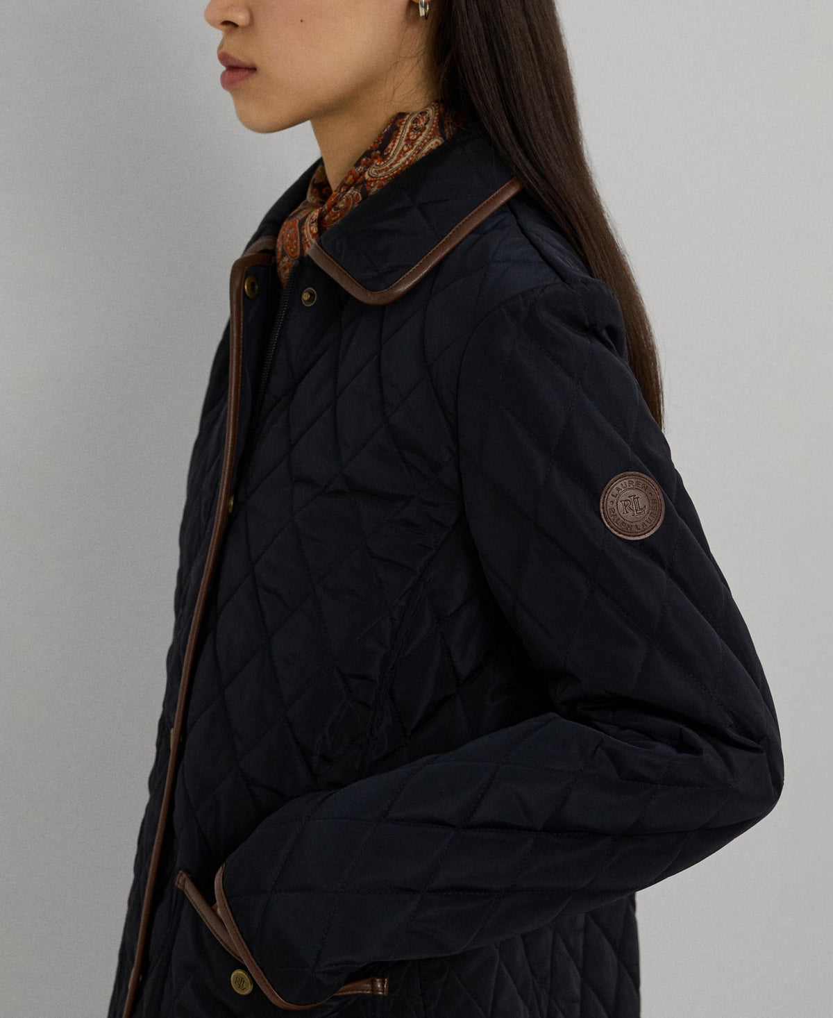 Ralph Lauren Women's Quilted Velboa-Lined Jacket - Dark Navy