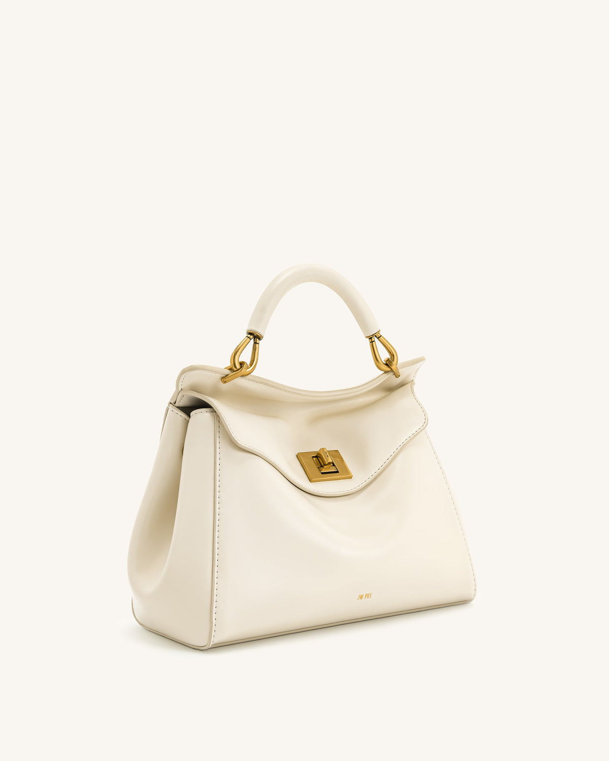JW PEI Lucia Classic Top Handle Bag - White side