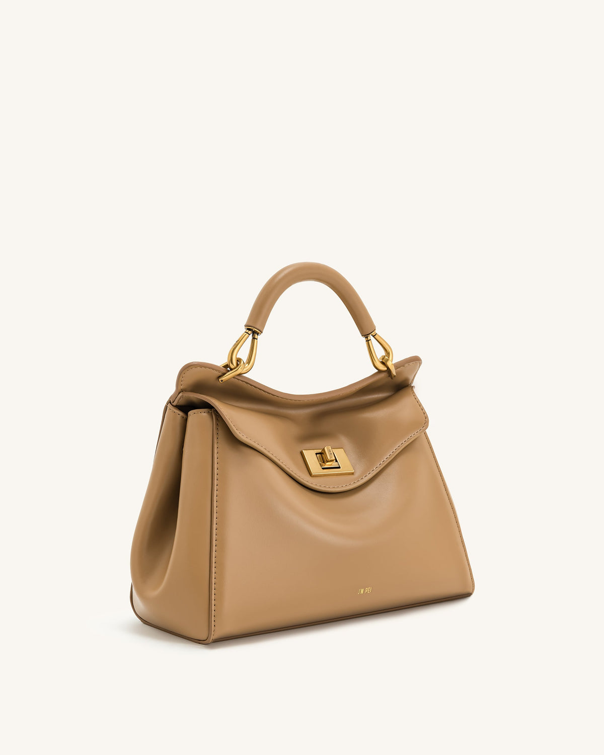 JW PEI Lucia Classic Top Handle Bag - Brown side