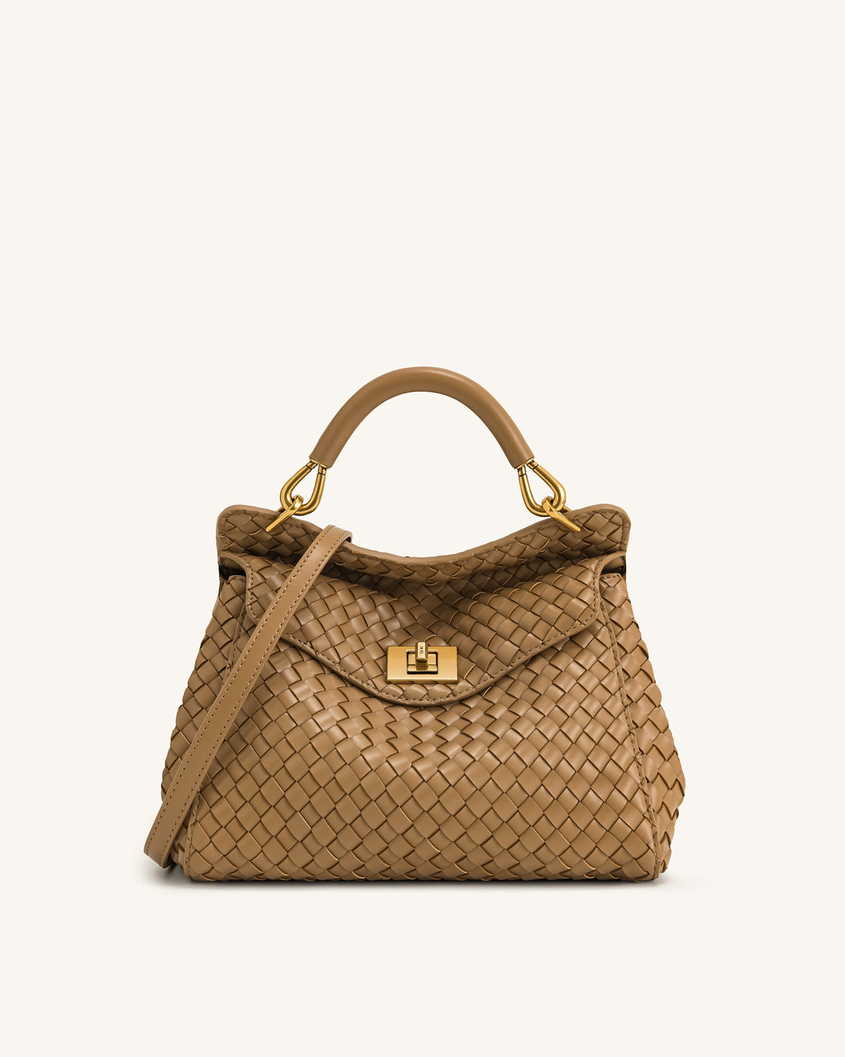 JW PEI Lucia Classic Top Handle Bag - Woven - Brown