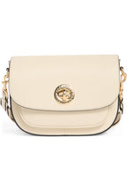 Signet Turnlock Leather Saddle Bag - Marshmallow