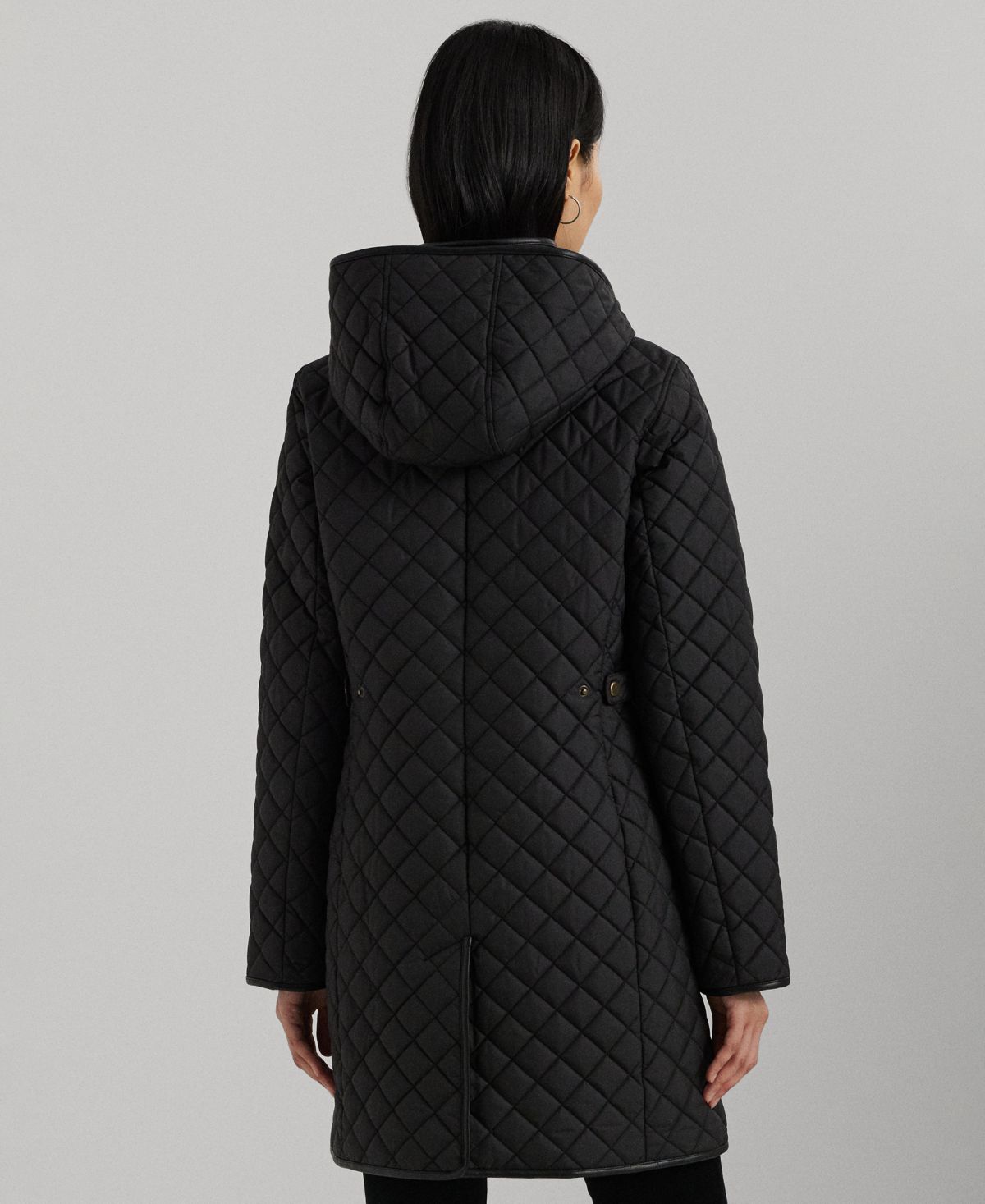Ralph Lauren Women's Hooded Quilted Coat - Black