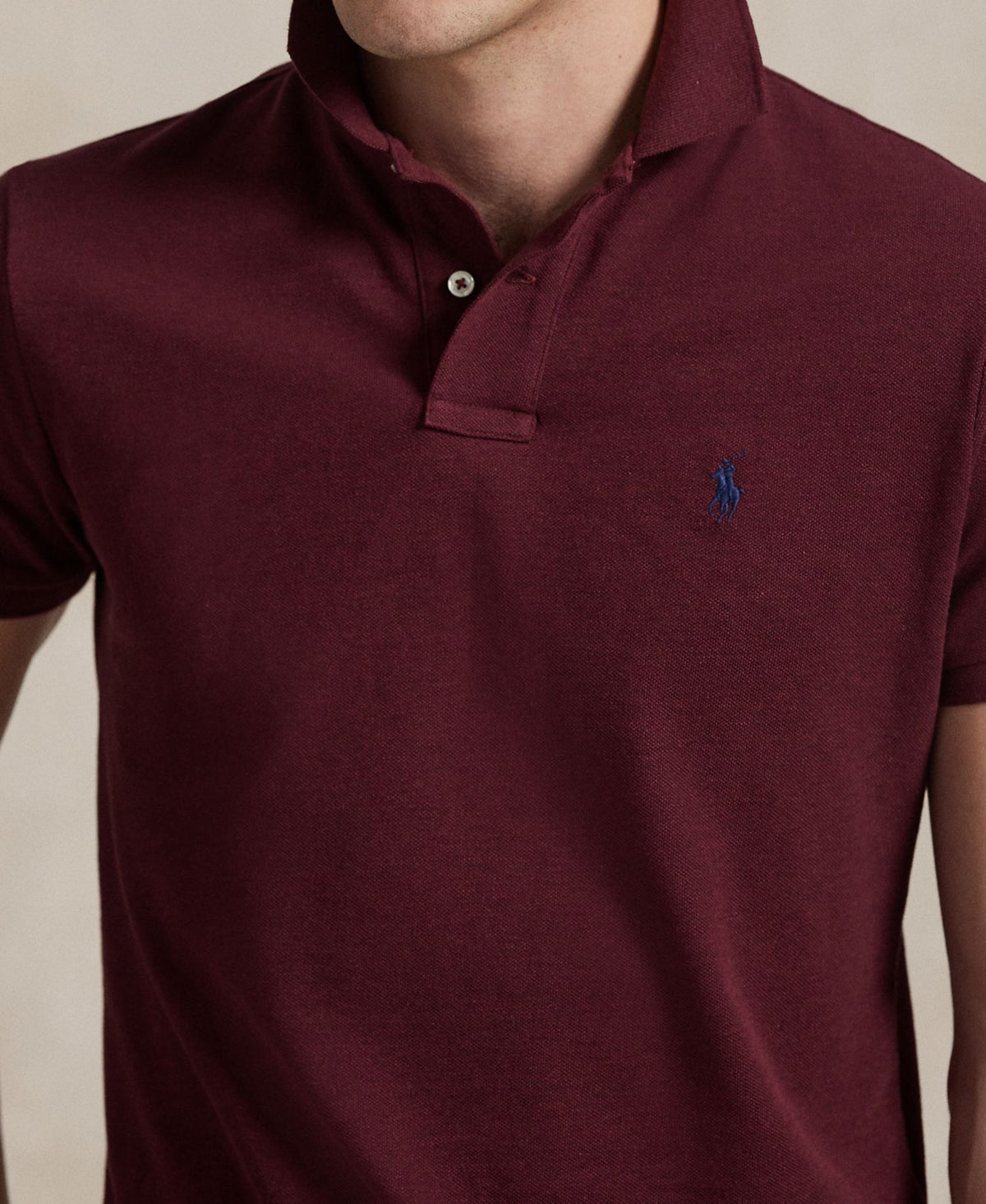 Ralph Lauren Men's Classic-Fit Cotton Polo Shirt - Spring Wine Heather