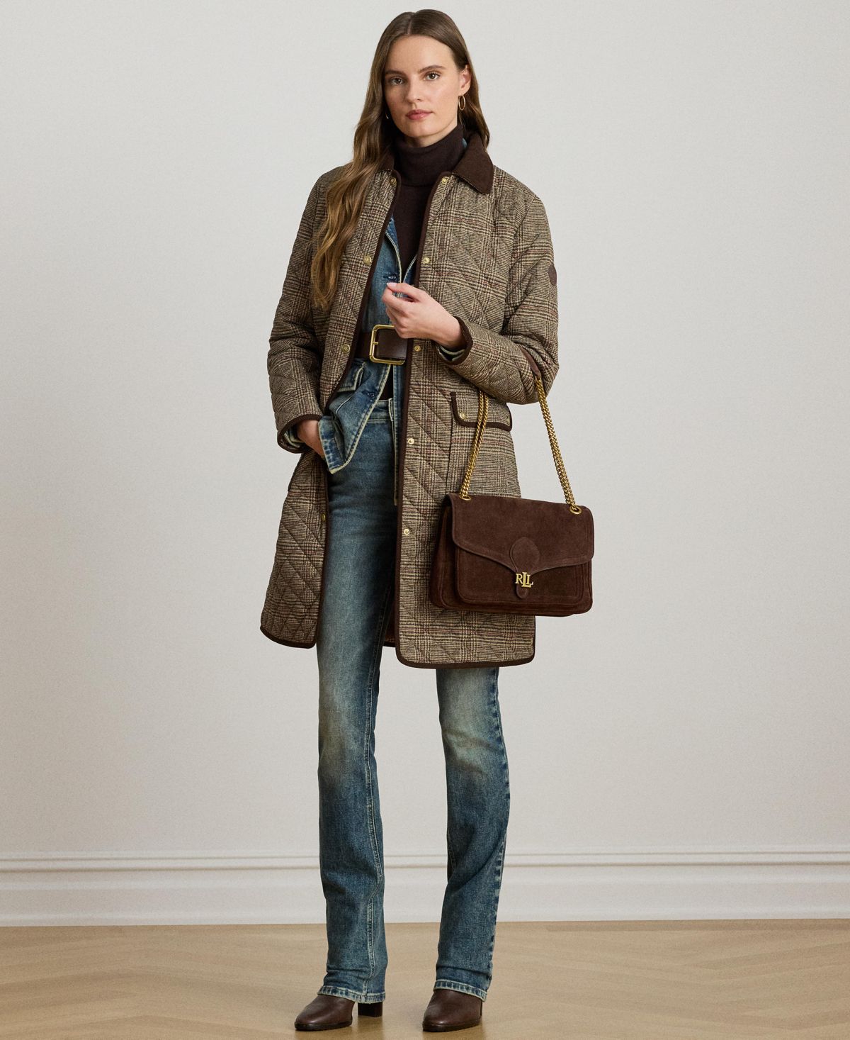 Ralph Lauren Women's Quilted Coat - Heritage Plaid