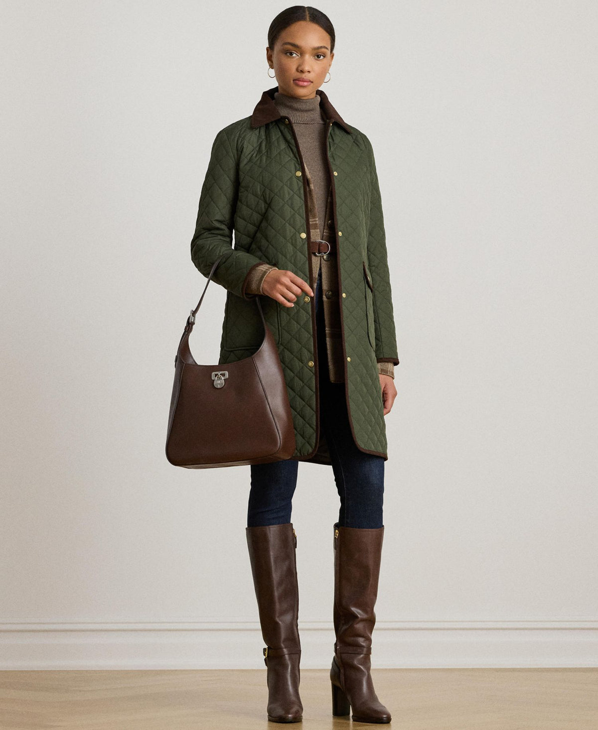 Ralph Lauren Women's Quilted Coat - Litchfield Loden