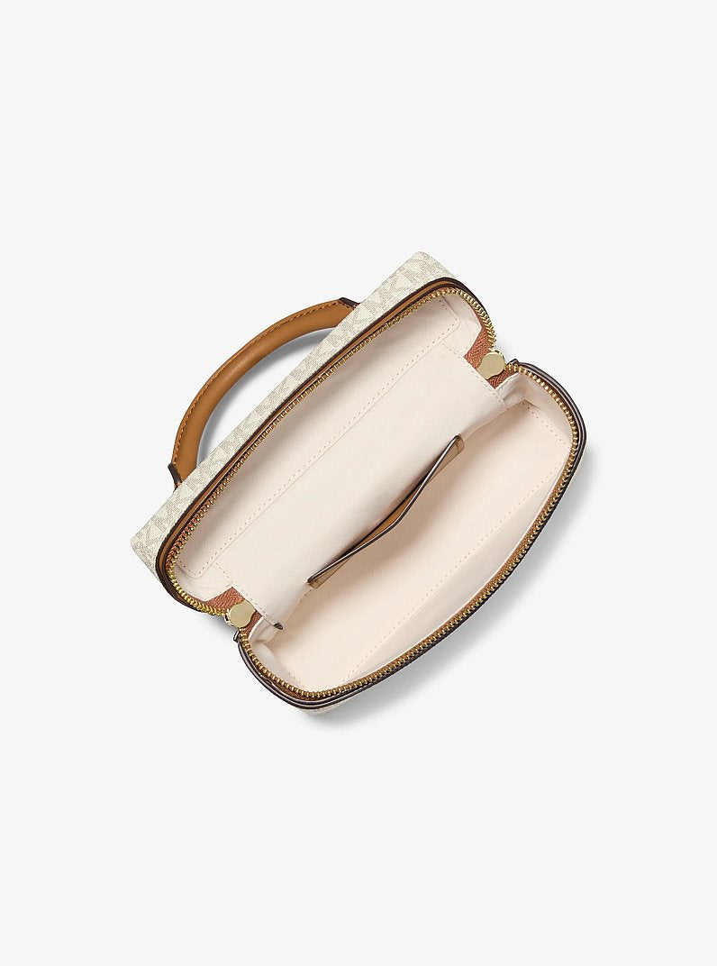 Jana Extra-Small Convertible Crossbody Bag - Signature Logo / Vanilla/Acorn
